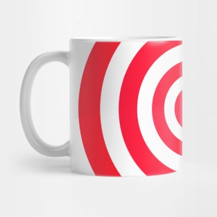 Target. Purpose. Red and white circles. Mug